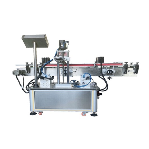 Avtomatski stroj za etiketiranje z zgornjim delom z nalepko za nalepke z ravnim / lepilnim pokrovom za ampule 