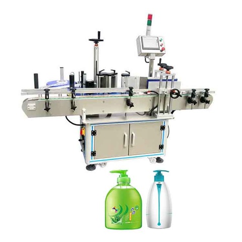 PLC Control visokokakovostni namizni avtomatski stroj za etiketiranje ovalnih steklenic za steklenice iz mineralne vode 