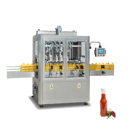 Stroj za avtomatsko polnjenje in zapiranje linearnih zastojev z 8 šobami za steklenico gorčičnega olja iz kečapa 